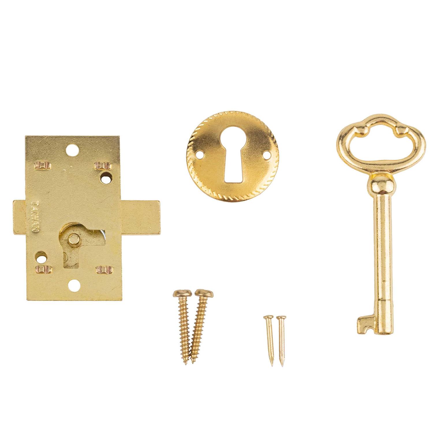 UNIQANTIQ HARDWARE SUPPLY Hollow Barrel Brass Plated Skeleton Key For Antique Cabinet Doors - Zenithce