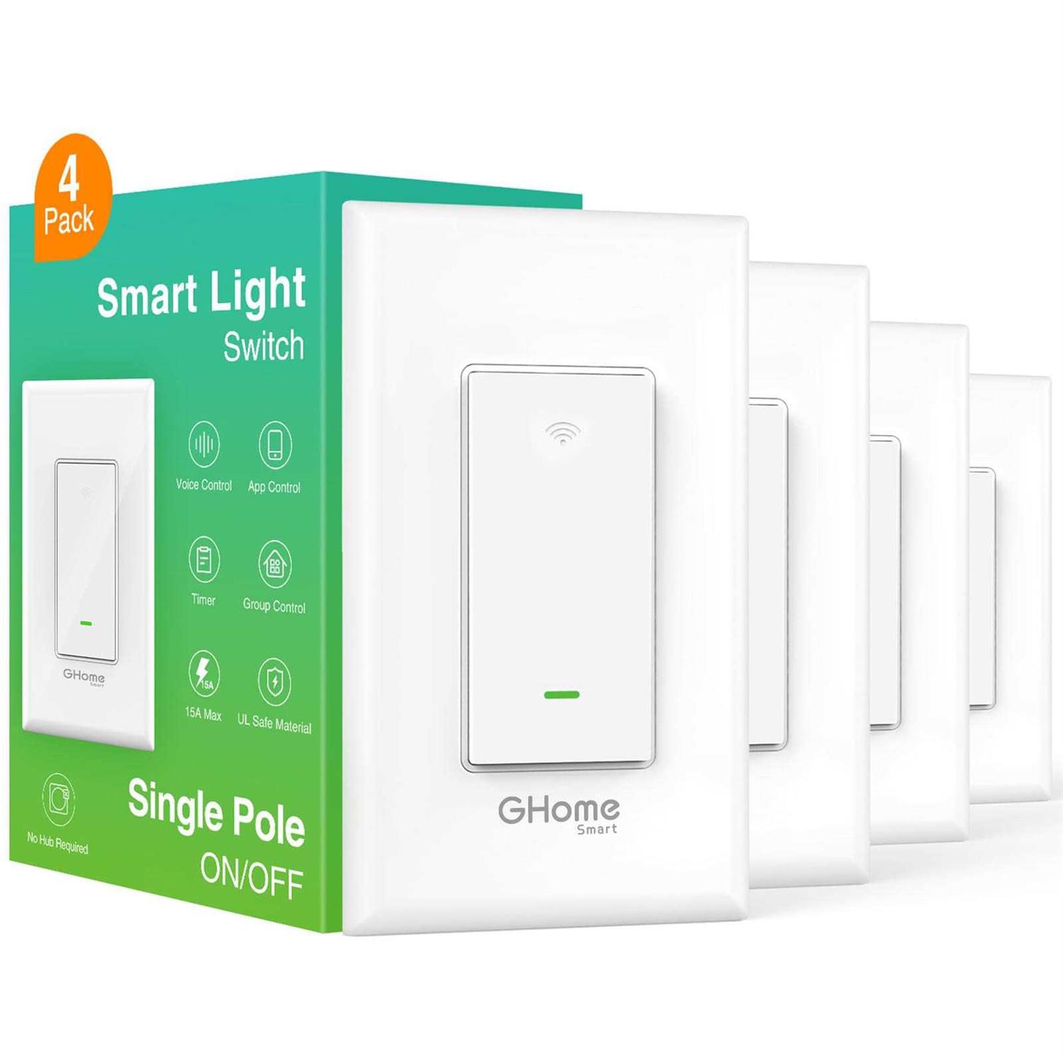 Ghome Smart Switch 24Ghz Wi-Fi Switch Works With Alexa - Zenithce