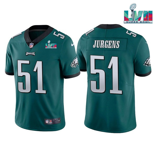 Philadelphia Eagles #51 Cam Jurgens Green Super Bowl LVII Vapor Untouchable Limited Stitched Jersey - Zenithce