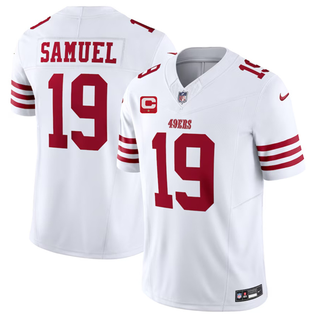 San Francisco 49ers #19 Deebo Samuel White 2023 F.U.S.E. With 1-Star C Patch Vapor Untouchable Limited Stitched Jersey - Zenithce