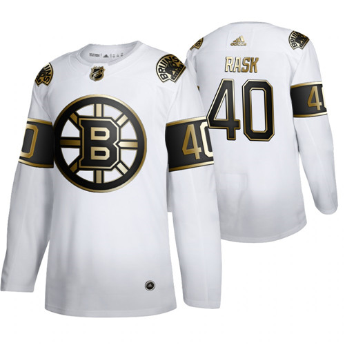 Boston Bruins #40 Tuukka Rask White Golden Edition Stitched Jersey - Zenithce