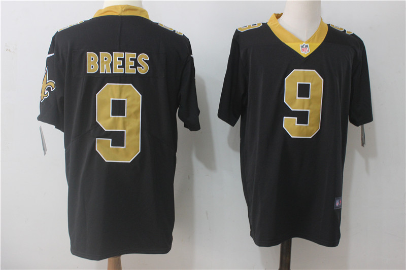 New Orleans Saints #9 Drew Brees Black Stitched Vapor Untouchable Limited Nike Jersey - Zenithce