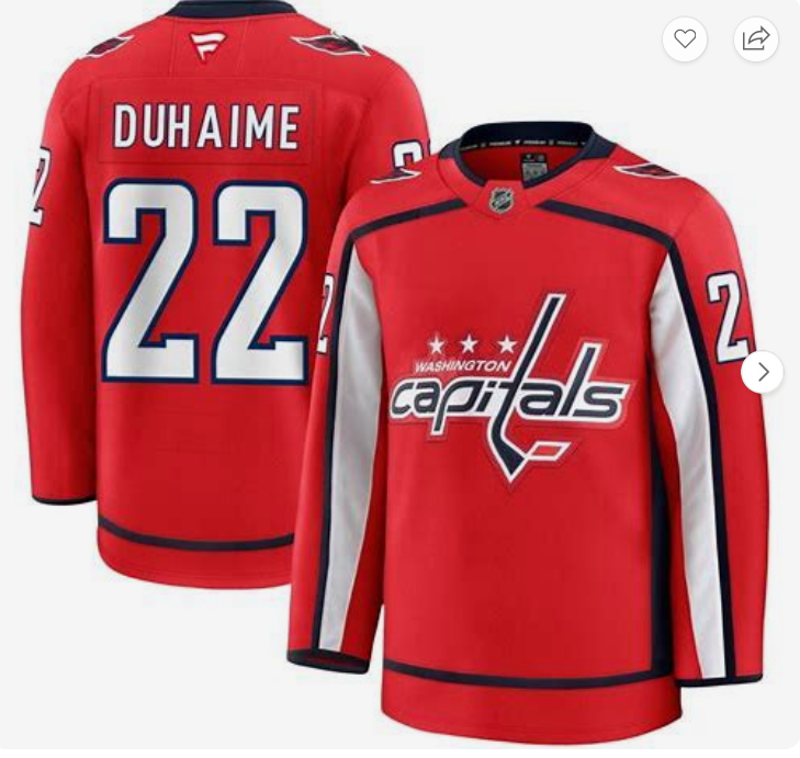 Washington Capitals#22 Brandon Duhaime Red 2024-25 Home Stitched Jersey - Zenithce