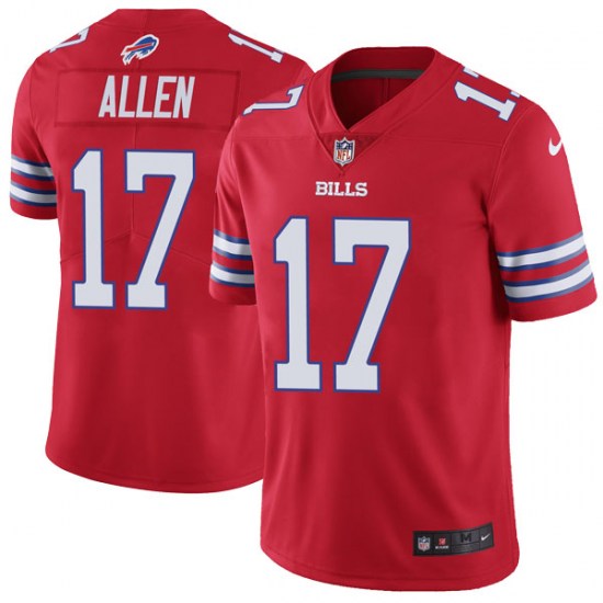 Buffalo Bills #17 Josh Allen Red Vapor Untouchable Limited Stitched Jersey - Zenithce