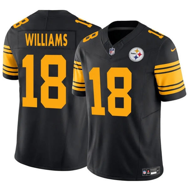 Pittsburgh Steelers #18 Mike Williams Black 2024 F.U.S.E. Color Rush Limited Stitched Jersey - Zenithce