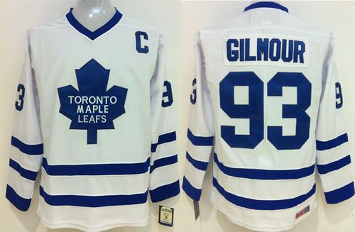 Maple Leafs #93 Doug Gilmour White CCM Throwback Stitched Jersey - Zenithce