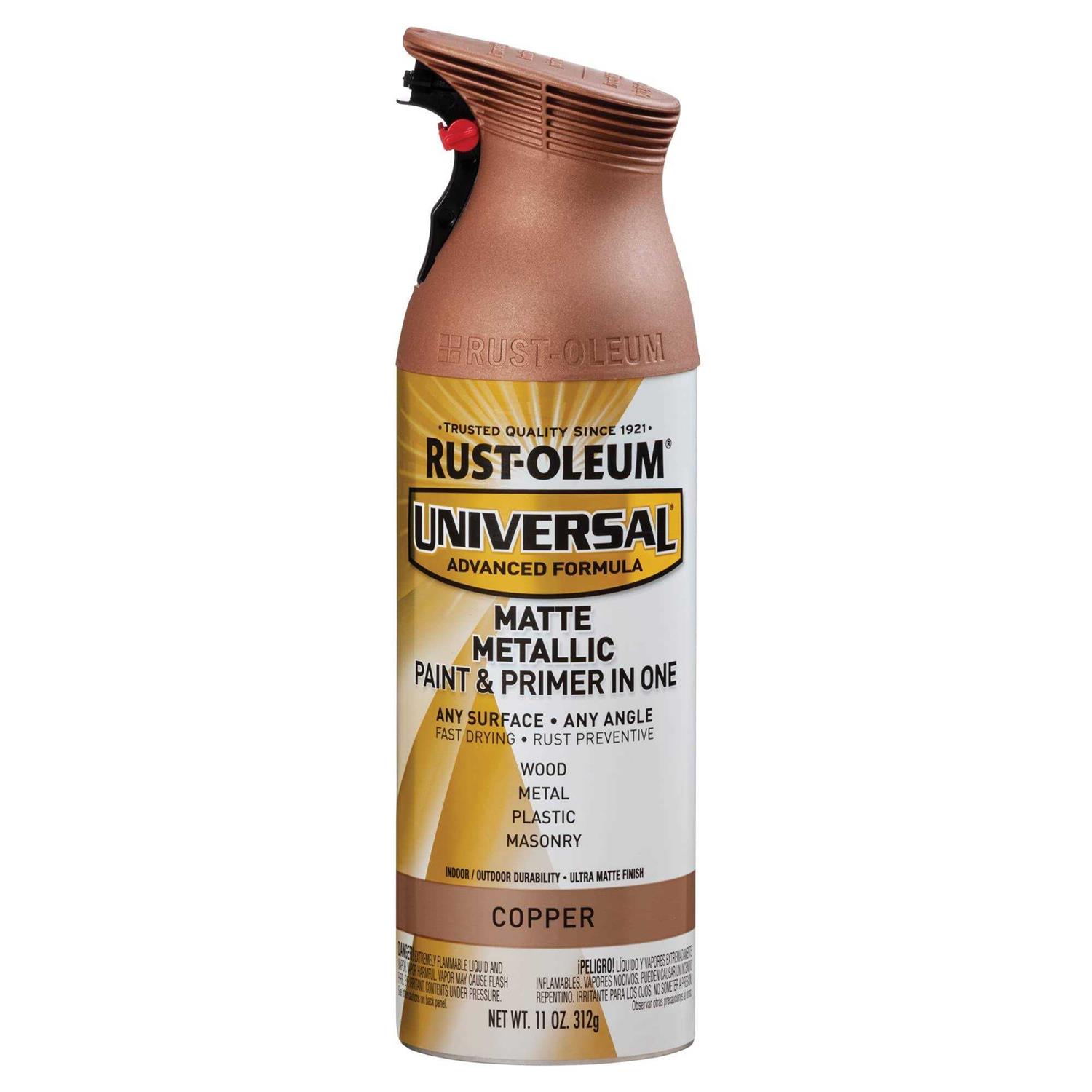 Rust-Oleum Universal Copper Rose Metallic Spray Paint - Zenithce