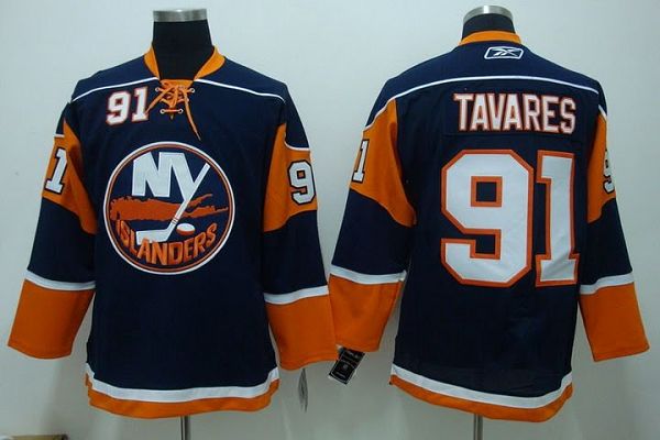 Islanders #91 John Tavares Stitched Dark Blue Jersey - Zenithce
