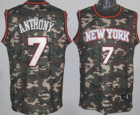 New York Knicks #7 Carmelo Anthony Camo Fashion Jersey - Zenithce