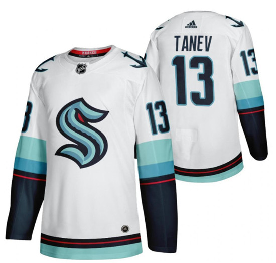 Seattle Kraken #13 Brandon Tanev White Stitched Jersey - Zenithce