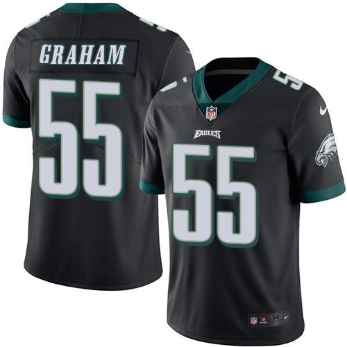 Eagles #55 Brandon Graham Black Stitched Limited Rush Nike Jersey - Zenithce