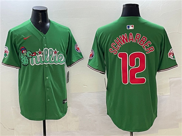 Philadelphia Phillies #12 Kyle Schwarber Green Phanatic Limited Stitched Jersey - Zenithce