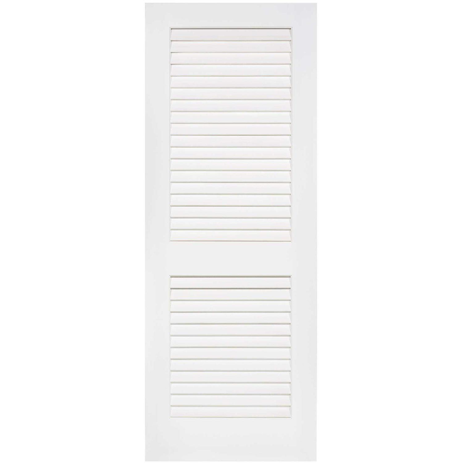 Kimberly Bay 80 in. White 3-Panel Shaker Solid Wood Interior Door Slab - Zenithce