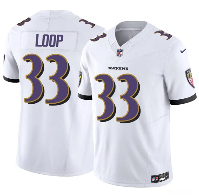 Baltimore Ravens #33 Tyler Loop White 2025 F.U.S.E. Vapor Limited Jersey - Zenithce