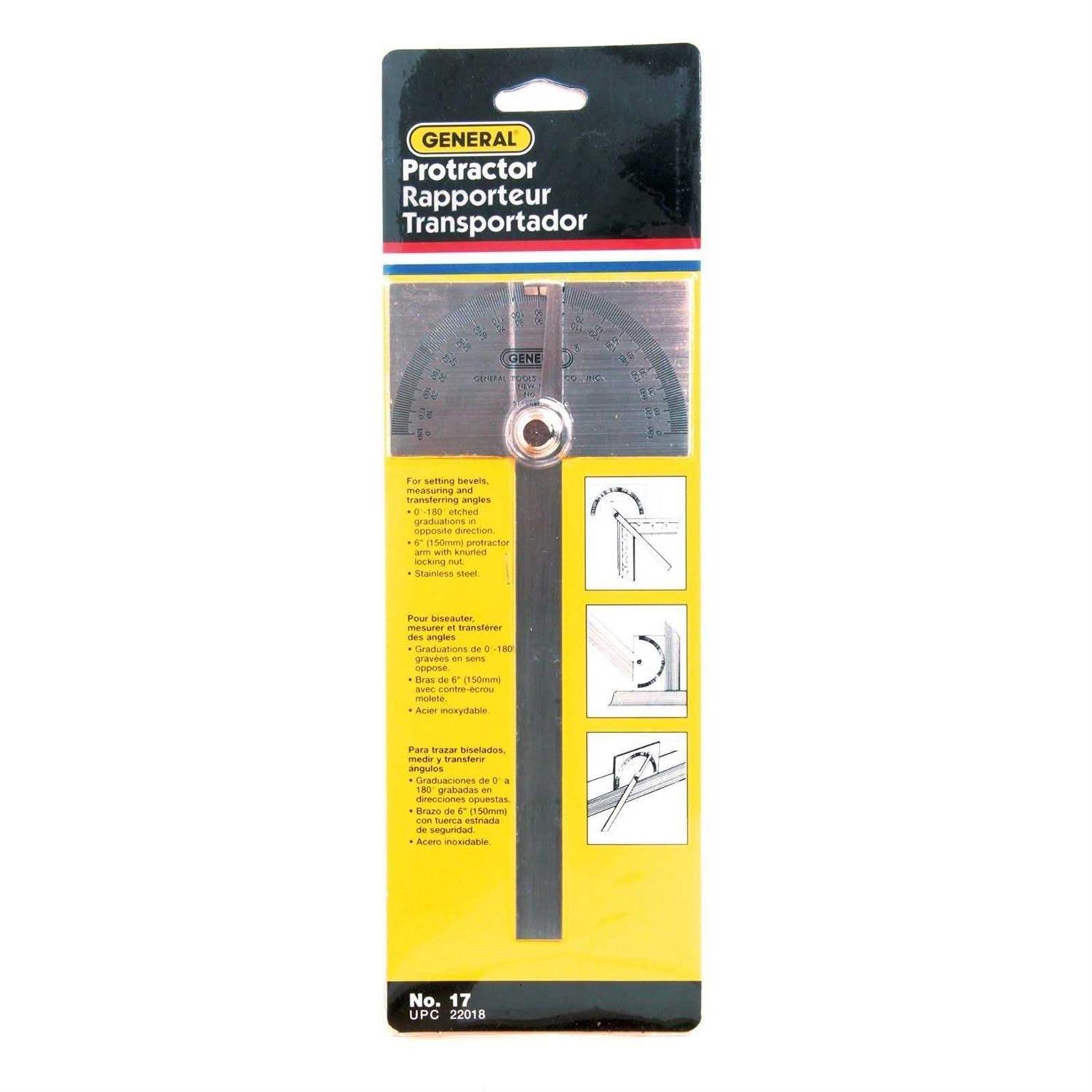 General Tools Square Head Protractor - Zenithce