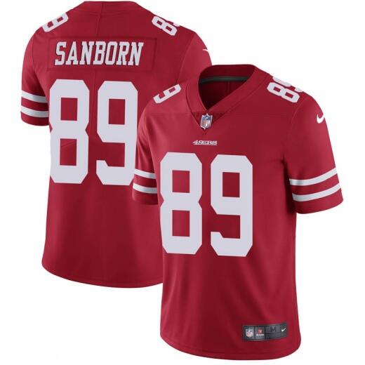 San Francisco 49ers #89 Garrison Sanborn Red Vapor Untouchable Limited Stitched Jersey - Zenithce