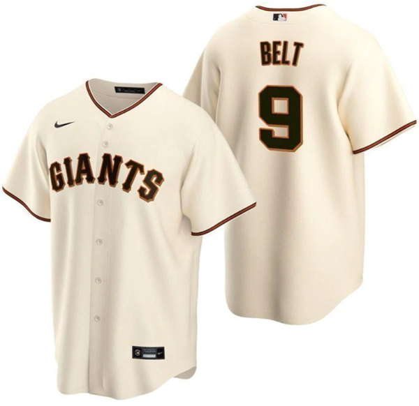 San Francisco Giants #9 Brandon Belt Cream Cool Base Stitched Jersey - Zenithce