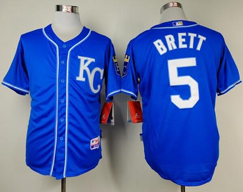Royals #5 George Brett Light Blue Alternate 2 Cool Base Stitched Jersey - Zenithce
