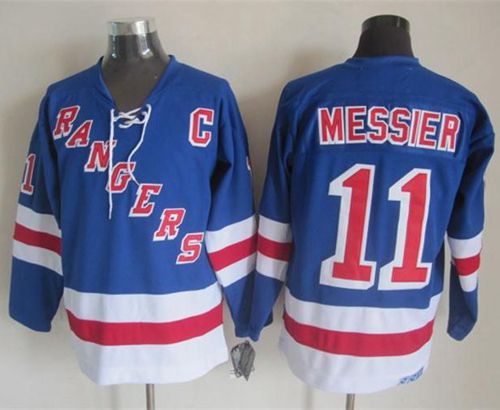 Rangers #11 Mark Messier Light Blue CCM Throwback Stitched Jersey - Zenithce