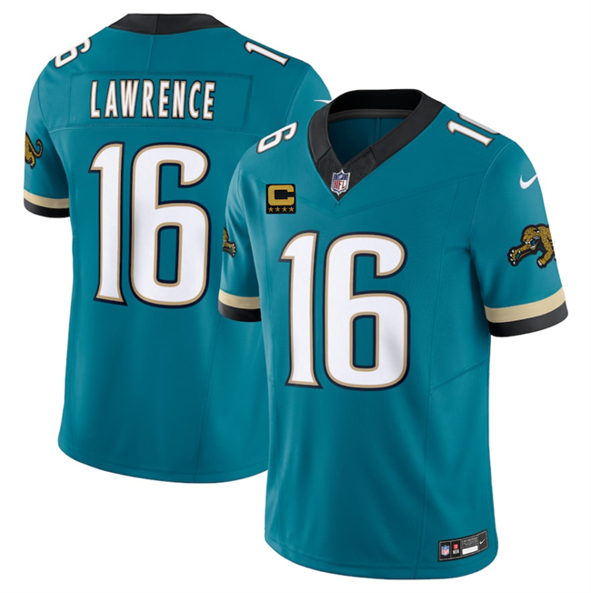 Jacksonville Jaguars #16 Trevor Lawrence Teal 2025 F.U.S.E. With 4-Star C Patch Prowler Throwback Vapor Limited Stitched Jersey - Zenithce