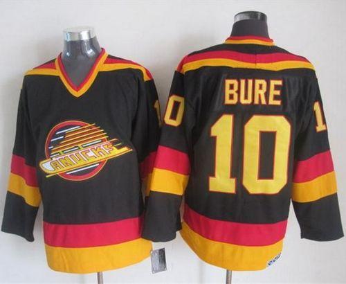 Canucks #10 Pavel Bure Black Gold CCM Throwback Stitched Jersey - Zenithce