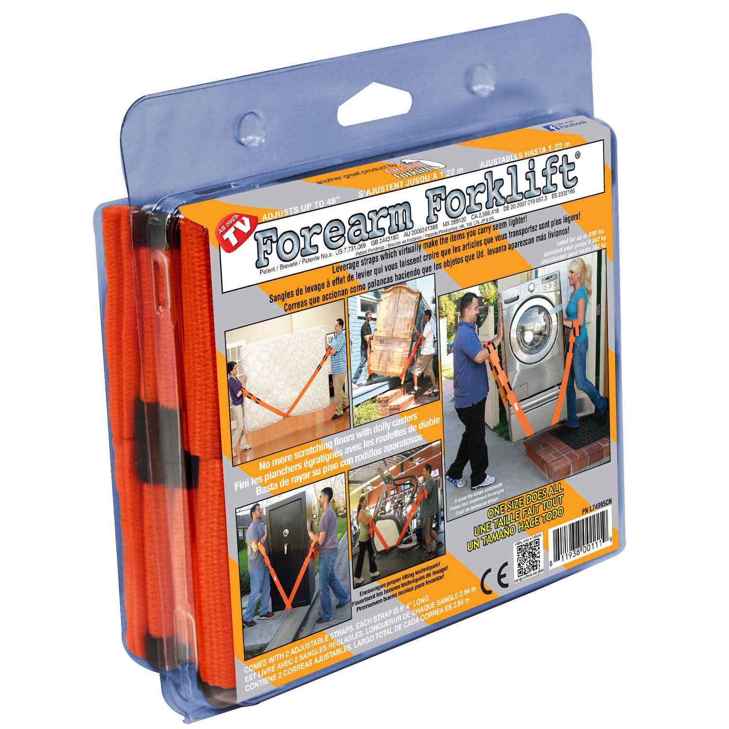Forearm Forklift Glydeez Large Appliance Slider with Pull Strap - Zenithce