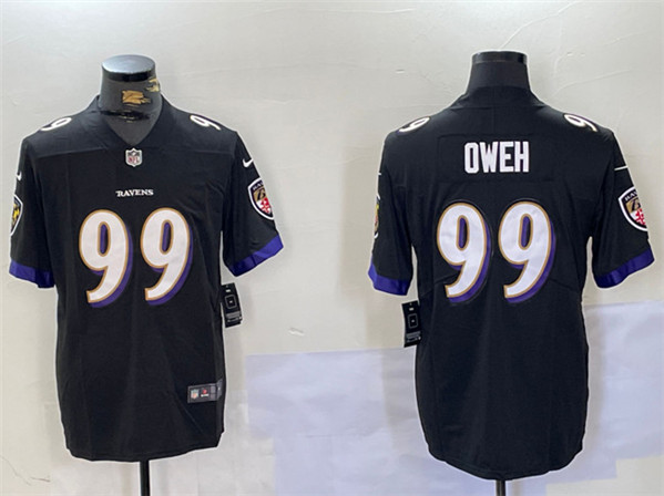 Baltimore Ravens #99 Jayson Oweh Black Vapor Limited Limited Jersey - Zenithce
