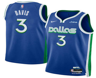 Dallas Mavericks #3 Anthony Davis Blue 2025 City Edition Stitched Jersey - Zenithce
