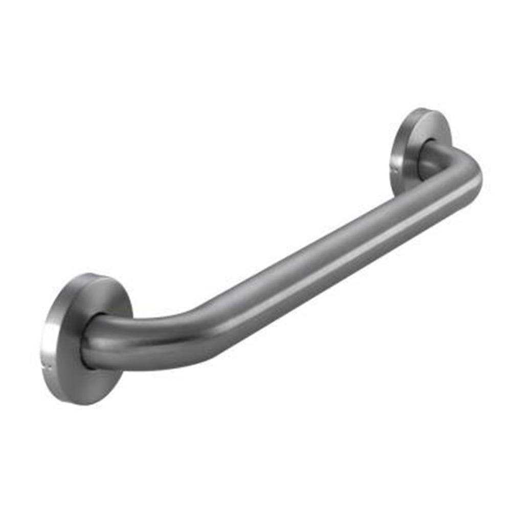 Glacier Bay 18 in. x 1-1/4 in. Concealed Screw Grab Bar in Brushed Stainless Steel - Zenithce