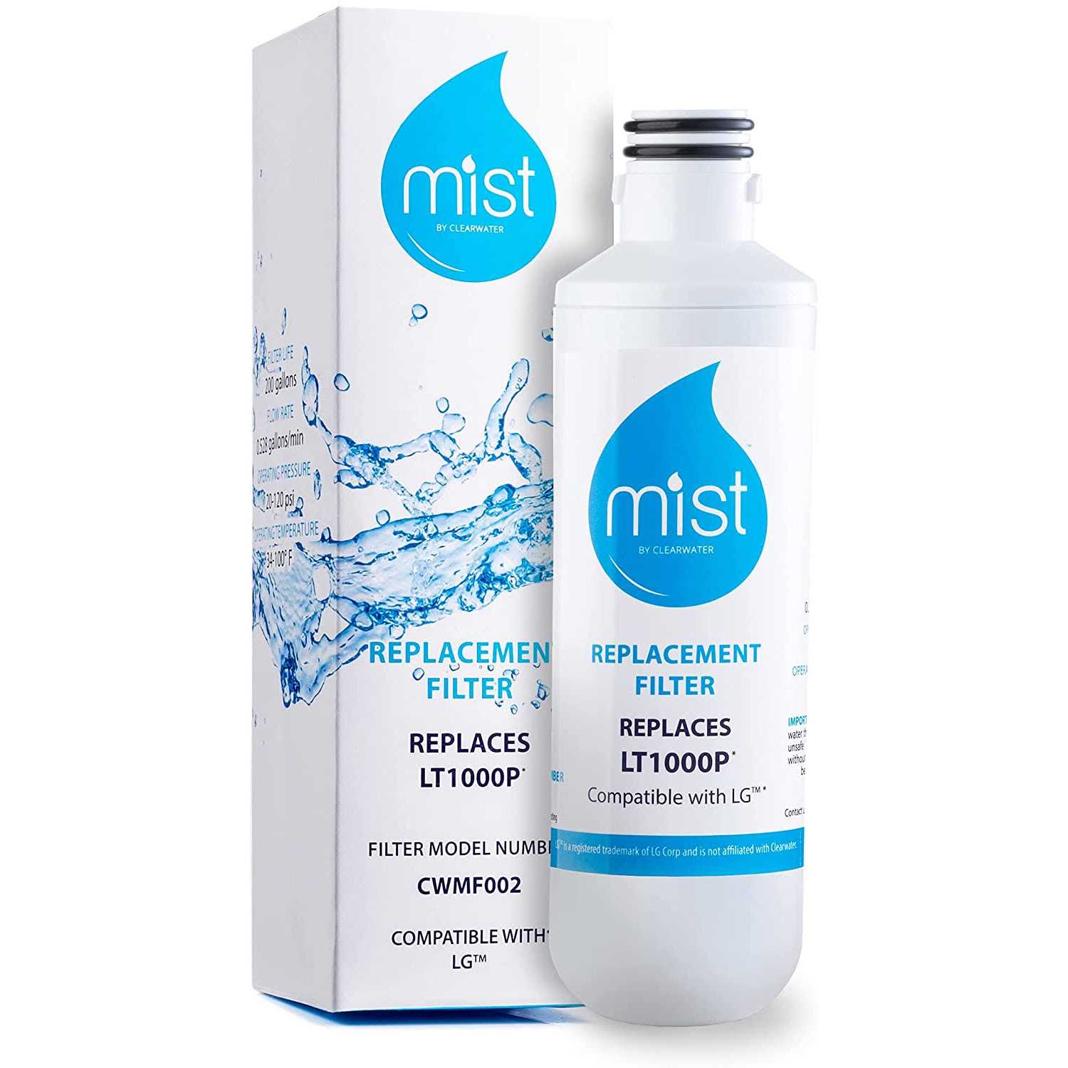 Mist LT1000P Water Filter Replacement Compatible - Zenithce