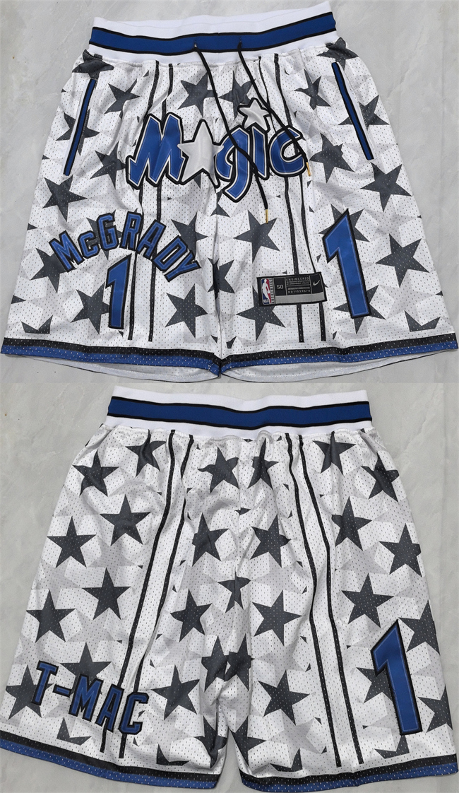 Orlando Magic #1 Penny Hardaway White 2025 Shorts(Run Small) - Zenithce