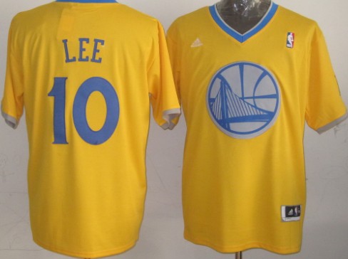 Golden State Warriors #10 David Lee Revolution 30 Swingman 2013 Christmas Day Yellow Jersey - Zenithce