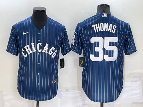Chicago White Sox #35 Frank Thomas Navy Cool Base Stitched Jersey - Zenithce