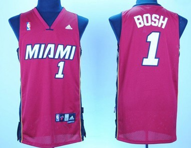 Miami Heat #1 Chris Bosh Red Swingman Jersey - Zenithce