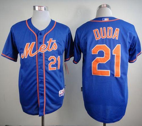 Mets #21 Lucas Duda Blue Alternate Home Cool Base Stitched Jersey - Zenithce