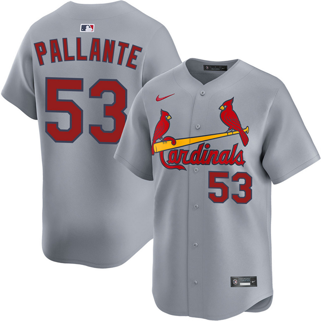 St. Louis Cardinals #53 Andre Pallante Gray 2024 Away Limited Stitched Jersey - Zenithce