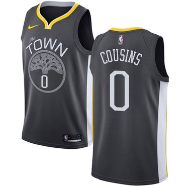 Golden StateWarriors #0 DeMarcus Cousins Black Swingman Statement Edition Jersey - Zenithce