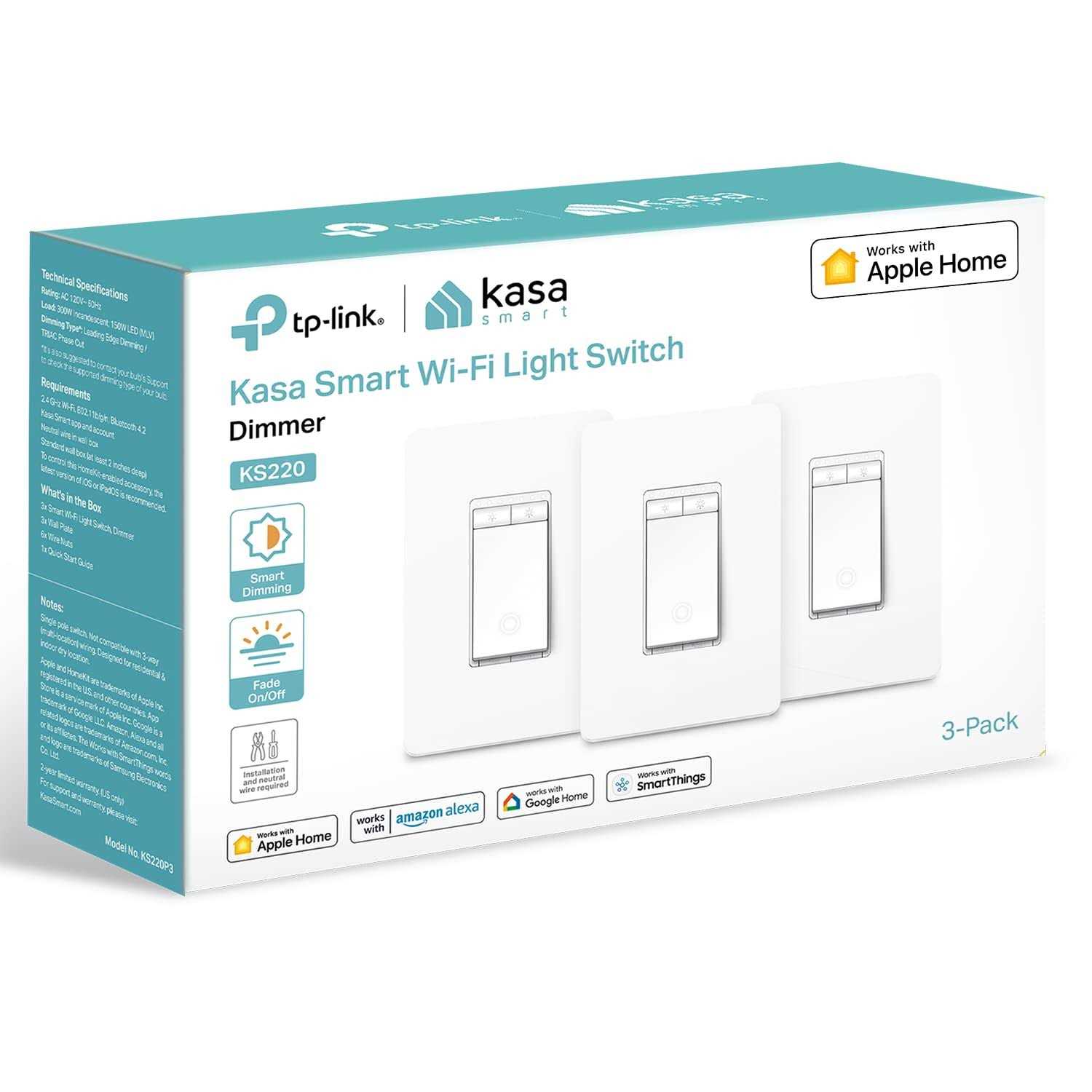 TP-Link KS200P3 Kasa Smart Wi-Fi Light Switch - Zenithce