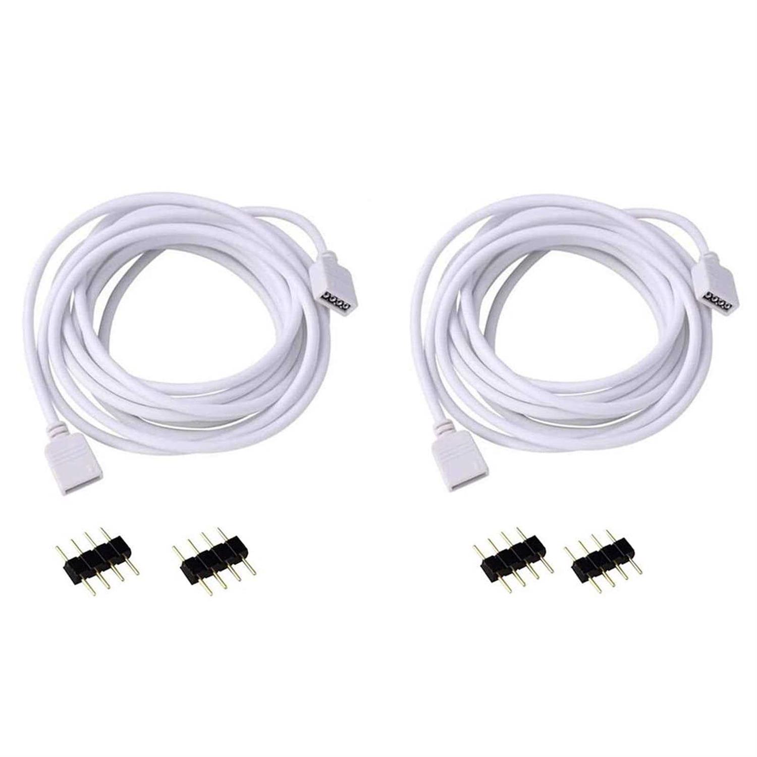 RGBZONE 2 Pack Extension Cable Connect Female Plug to SMD 5050 - Zenithce