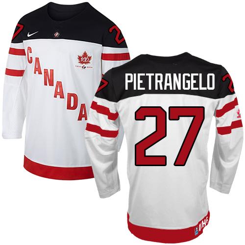 Olympic CA. #27 Alex Pietrangelo White 100th Anniversary Stitched Jersey - Zenithce
