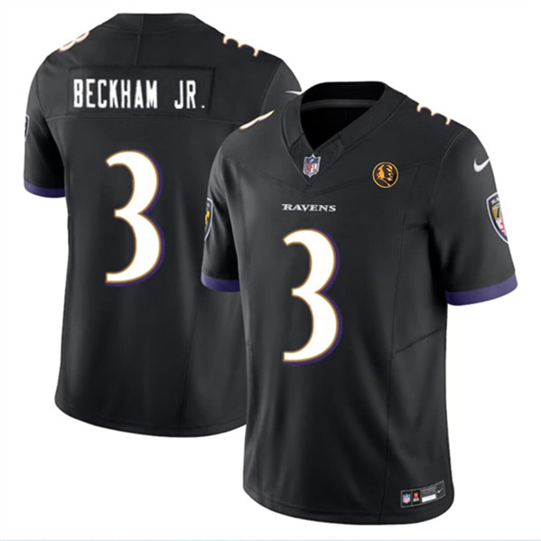 Baltimore Ravens #3 Odell Beckham Jr. Black 2023 F.U.S.E. With John Madden Patch Vapor Limited Stitched Jersey - Zenithce