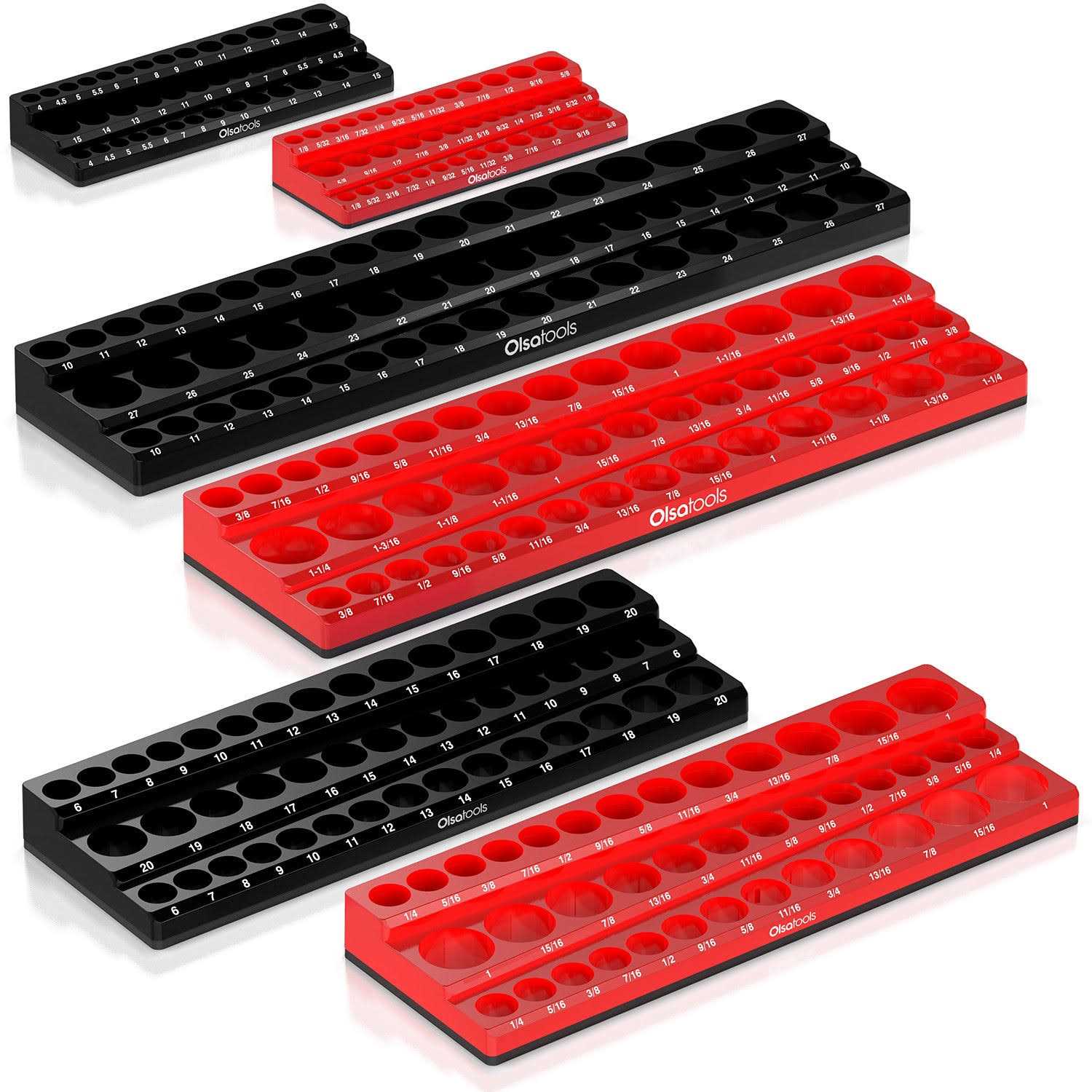 Olsa Tools 3-Row Magnetic Socket Holder Designed in Canada - Zenithce