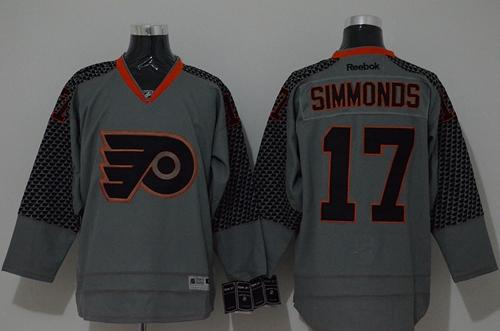 Flyers #17 Wayne Simmonds Charcoal Cross Check Fashion Stitched Jersey - Zenithce