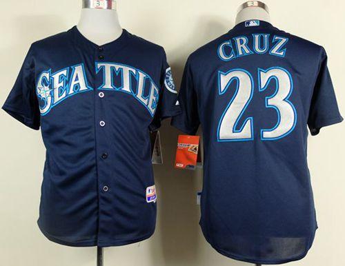 Mariners #23 Nelson Cruz Navy Blue Cool Base Stitched Jersey - Zenithce