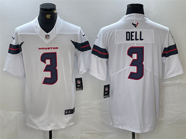 Houston Texans #3 Tank Dell White Vapor Untouchable Stitched Football Jersey - Zenithce