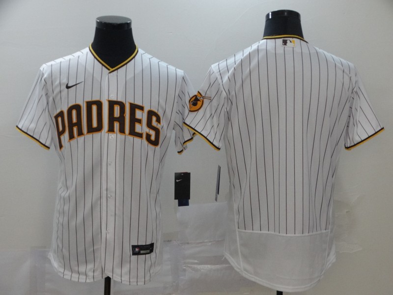 San Diego Padres Blank White Flex Base Stitched Jersey - Zenithce
