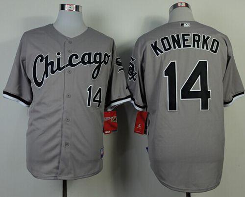 White Sox #14 Paul Konerko Grey Cool Base Stitched Jersey - Zenithce