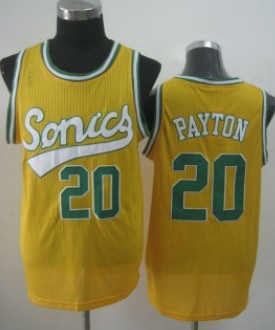 Seattle Supersonics #20 Gary Payton 2003-04 Yellow Swingman Jersey - Zenithce