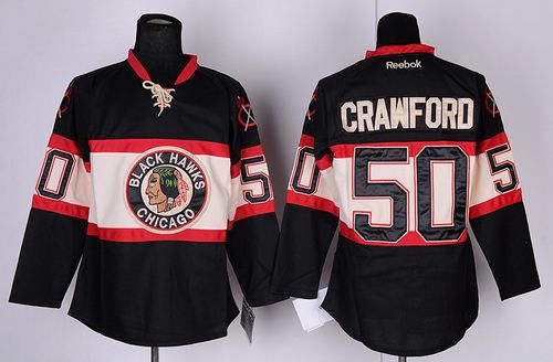 Blackhawks #50 Corey Crawford Black New Third Stitched Jersey - Zenithce