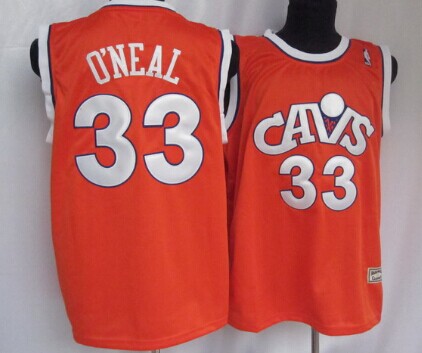 Cleveland Cavaliers #33 Shaquille O'neal CavFanatic Orange Swingman Throwback Jersey - Zenithce